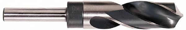 Reduced Shank Drill Bit: 1-13/64'' Dia, 1/2'' Shank Dia, 118 0, High Speed Steel MPN:77429017