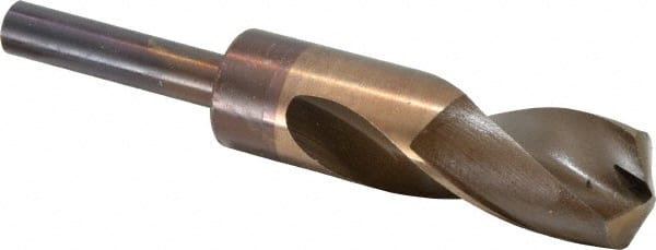 Reduced Shank Drill Bit: 1-3/32'' Dia, 1/2'' Shank Dia, 135 0, Cobalt MPN:83240655