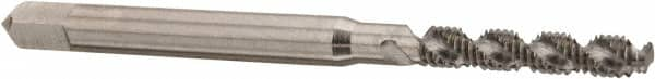 Spiral Flute Tap: #4-48, UNF, 2 Flute, Bottoming, 2B Class of Fit, High Speed Steel, Bright/Uncoated MPN:K008107AS