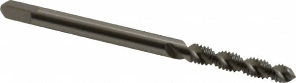 Spiral Flute Tap: #6-40 UNF, 2 Flutes, Plug, 2B/3B Class of Fit, High Speed Steel, Bright/Uncoated MPN:K008177AS