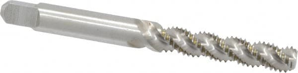 Spiral Flute Tap: M6x1.00 Metric Coarse, 3 Flutes, Bottoming, 6H Class of Fit, High Speed Steel MPN:K027666AS