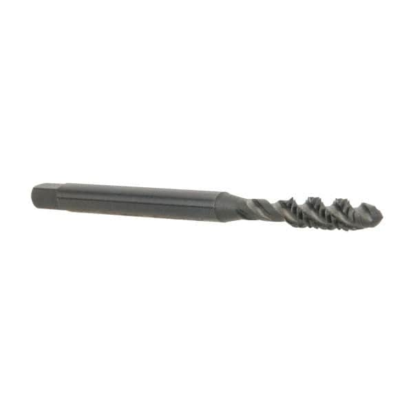 Spiral Flute Tap: #6-32 UNC, 3 Flutes, Plug, 2B Class of Fit, High Speed Steel, Oxide Coated MPN:K033002AS