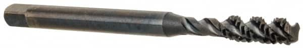 Spiral Flute Tap: #6-32 UNC, 3 Flutes, Bottoming, 2B Class of Fit, High Speed Steel, Oxide Coated MPN:K033003AS