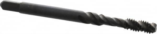 Spiral Flute Tap: #8-32 UNC, 3 Flutes, Bottoming, 2B Class of Fit, High Speed Steel, Oxide Coated MPN:K033005AS