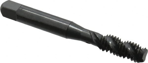 Spiral Flute Tap: 5/16-18 UNC, 3 Flutes, Bottoming, 3B Class of Fit, High Speed Steel, Oxide Coated MPN:K033015AS