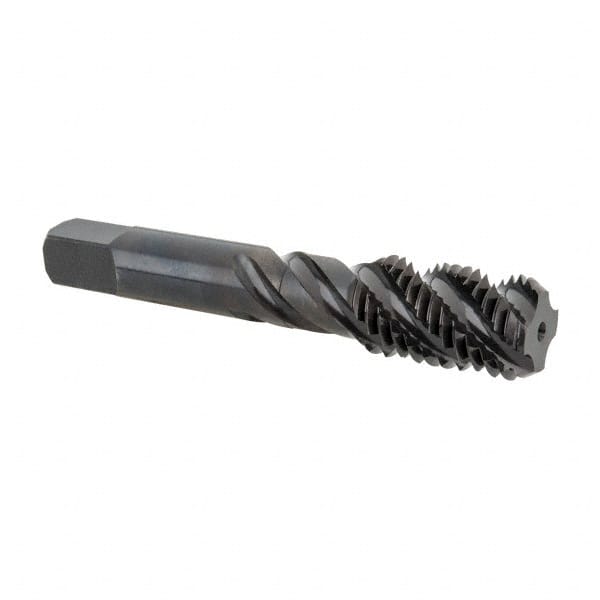 Spiral Flute Tap: 3/4-10 UNC, 4 Flutes, Bottoming, High Speed Steel, Oxide Coated MPN:K033033AS