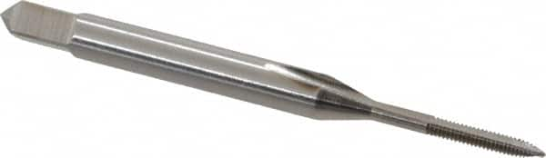 Spiral Point Tap: #0-80, UNF, 2 Flutes, Plug, 3B, High Speed Steel, Bright Finish MPN:K008005AS