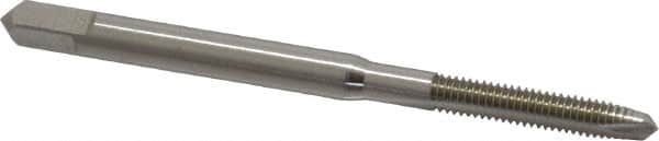 Spiral Point Tap: #4-48 UNF, 2 Flutes, Plug, 2B Class of Fit, High Speed Steel, Bright Finish MPN:K008104AS