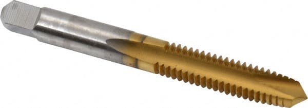 Spiral Point Tap: 5/16-18 UNC, 2 Flutes, Plug, High Speed Steel, TiN Coated MPN:K008390AS25