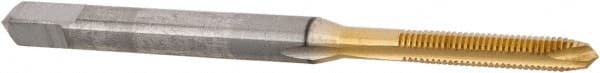 Spiral Point Tap: M2.5 x 0.45, Metric Coarse, 2 Flutes, Plug, High Speed Steel, TiN Finish MPN:K020075AS25