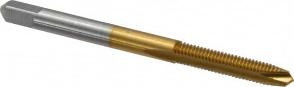 Spiral Point Tap: M4.5 x 0.75, Metric Coarse, 2 Flutes, Plug, High Speed Steel, TiN Finish MPN:K020139AS25