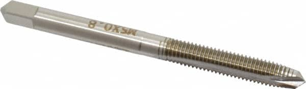 Spiral Point Tap: M5x0.80 Metric Coarse, 2 Flutes, Plug, 6H Class of Fit, High Speed Steel MPN:K027739AS