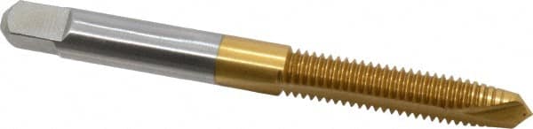 Spiral Point Tap: M6x1.00 Metric Coarse, 2 Flutes, Plug, 6H Class of Fit, High Speed Steel, TiN Coated MPN:K027743AS25