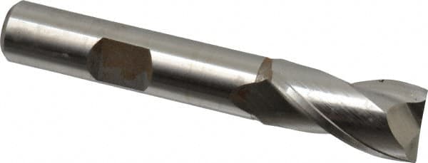 Square End Mill: 0.4528'' Dia, 13/16'' LOC, 3/8'' Shank Dia, 2-1/2'' OAL, 2 Flutes, Cobalt MPN:10829