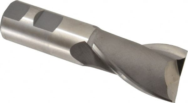 Square End Mill: 1.2598'' Dia, 2'' LOC, 1'' Shank Dia, 4-1/2'' OAL, 2 Flutes, Cobalt MPN:10860