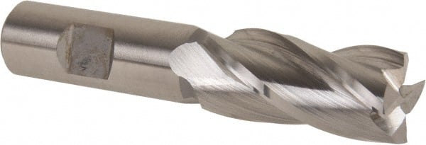 Square End Mill: 0.866'' Dia, 1-7/8'' LOC, 3/4'' Shank Dia, 4-1/8'' OAL, 4 Flutes, Cobalt MPN:H59911982