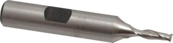 Square End Mill: 0.1378'' Dia, 7/16'' LOC, 3/8'' Shank Dia, 2-5/16'' OAL, 2 Flutes, Cobalt MPN:11813