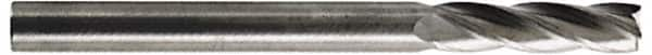 Square End Mill: 7/16'' Dia, 3'' LOC, 7/16'' Shank Dia, 6'' OAL, 4 Flutes, Solid Carbide MPN:750321