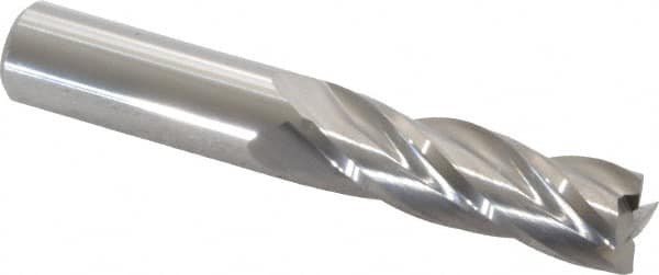 Square End Mill: 7/16'' Dia, 1-3/8'' LOC, 7/16'' Shank Dia, 2-3/4'' OAL, 4 Flutes, Solid Carbide MPN:750507