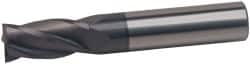 Square End Mill: 3/32'' Dia, 3/16'' LOC, 1/8'' Shank Dia, 1-1/2'' OAL, 4 Flutes, Solid Carbide MPN:750630