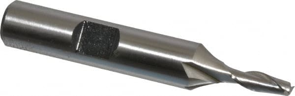 Square End Mill: 5/32'' Dia, 7/16'' LOC, 3/8'' Shank Dia, 2-5/16'' OAL, 2 Flutes, High Speed Steel MPN:E1030010