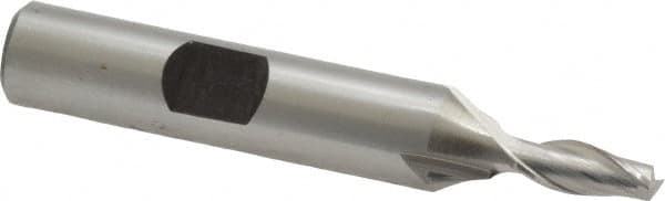 Square End Mill: 3/16'' Dia, 7/16'' LOC, 3/8'' Shank Dia, 2-5/16'' OAL, 2 Flutes, High Speed Steel MPN:E1030012