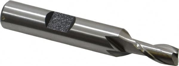 Square End Mill: 1/4'' Dia, 1/2'' LOC, 3/8'' Shank Dia, 2-5/16'' OAL, 2 Flutes, High Speed Steel MPN:E1030016