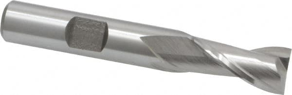 Square End Mill: 13/32'' Dia, 13/16'' LOC, 3/8'' Shank Dia, 2-1/2'' OAL, 2 Flutes, High Speed Steel MPN:E1030026