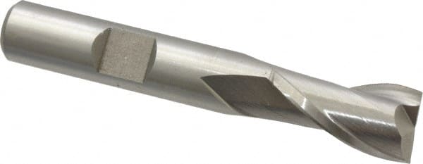 Square End Mill: 7/16'' Dia, 13/16'' LOC, 3/8'' Shank Dia, 2-1/2'' OAL, 2 Flutes, High Speed Steel MPN:E1030028