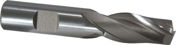 Square End Mill: 5/8'' Dia, 1-5/16'' LOC, 5/8'' Shank Dia, 3-7/16'' OAL, 2 Flutes, High Speed Steel MPN:E1030040