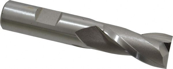 Square End Mill: 11/16'' Dia, 1-5/16'' LOC, 5/8'' Shank Dia, 3-7/16'' OAL, 2 Flutes, High Speed Steel MPN:E1030044