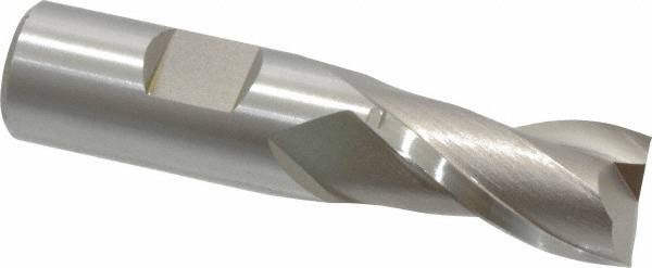 Square End Mill: 23/32'' Dia, 1-5/16'' LOC, 3/4'' Shank Dia, 3-5/16'' OAL, 2 Flutes, High Speed Steel MPN:E103004806