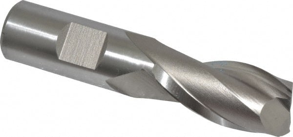 Square End Mill: 25/32'' Dia, 1-1/2'' LOC, 3/4'' Shank Dia, 3-1/2'' OAL, 2 Flutes, High Speed Steel MPN:E103005001