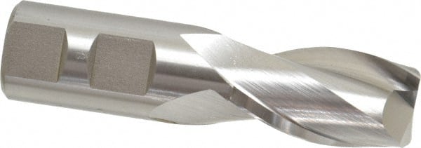Square End Mill: 27/32'' Dia, 1-1/2'' LOC, 7/8'' Shank Dia, 3-1/2'' OAL, 2 Flutes, High Speed Steel MPN:E103005401
