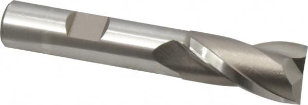 Square End Mill: 5/8'' Dia, 1-1/8'' LOC, 1/2'' Shank Dia, 3-1/8'' OAL, 2 Flutes, High Speed Steel MPN:E1030902