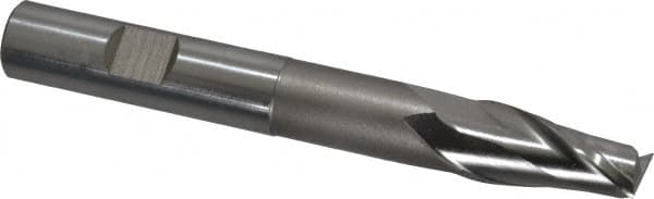 Square End Mill: 1/2'' Dia, 1'' LOC, 1/2'' Shank Dia, 4'' OAL, 2 Flutes, High Speed Steel MPN:E1033032