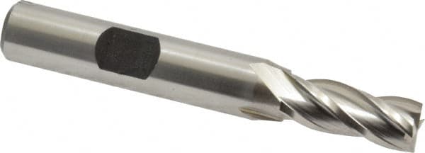 Square End Mill: 5/16'' Dia, 3/4'' LOC, 3/8'' Shank Dia, 2-1/2'' OAL, 4 Flutes, High Speed Steel MPN:E1039020