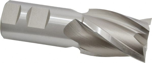 Square End Mill: 1-1/2'' Dia, 2'' LOC, 1-1/4'' Shank Dia, 4-1/2'' OAL, 4 Flutes, High Speed Steel MPN:E1039132