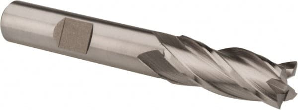 Square End Mill: 13/32'' Dia, 1'' LOC, 3/8'' Shank Dia, 2-11/16'' OAL, 4 Flutes, High Speed Steel MPN:E1039926