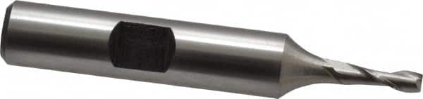 Square End Mill: 1/8'' Dia, 3/8'' LOC, 3/8'' Shank Dia, 2-5/16'' OAL, 2 Flutes, Cobalt MPN:E2030008