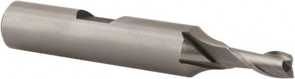 Square End Mill: 3/16'' Dia, 7/16'' LOC, 3/8'' Shank Dia, 2-5/16'' OAL, 2 Flutes, Cobalt MPN:E2030012