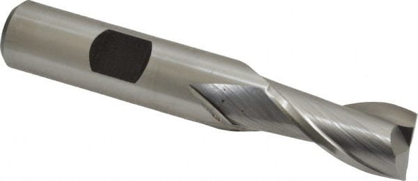 Square End Mill: 1/2'' Dia, 1'' LOC, 1/2'' Shank Dia, 3'' OAL, 2 Flutes, Cobalt MPN:E2030032