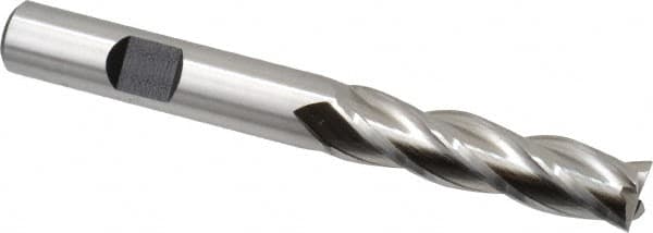 Square End Mill: 3/8'' Dia, 1-1/2'' LOC, 3/8'' Shank Dia, 3-1/4'' OAL, 4 Flutes, Cobalt MPN:E2040024