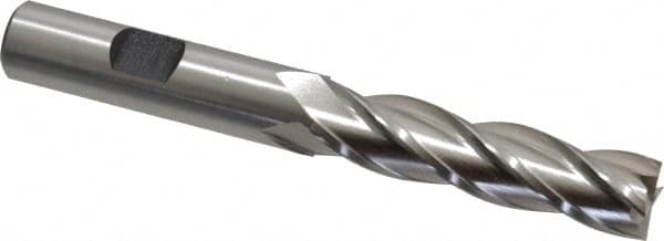 Square End Mill: 1/2'' Dia, 2'' LOC, 1/2'' Shank Dia, 4'' OAL, 4 Flutes, Cobalt MPN:E2040032