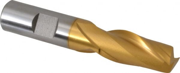 Square End Mill: 5/8'' Dia, 1-5/16'' LOC, 5/8'' Shank Dia, 3-7/16'' OAL, 2 Flutes, Cobalt MPN:E4030040