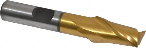 Square End Mill: 1/2'' Dia, 13/16'' LOC, 3/8'' Shank Dia, 2-1/2'' OAL, 2 Flutes, Cobalt MPN:E4030901