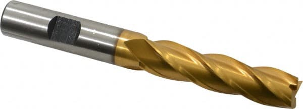 Square End Mill: 1/2'' Dia, 2'' LOC, 1/2'' Shank Dia, 4'' OAL, 4 Flutes, Cobalt MPN:E4040032