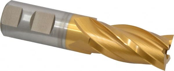 Square End Mill: 1'' Dia, 2'' LOC, 1'' Shank Dia, 4-1/2'' OAL, 4 Flutes, High Speed Steel MPN:E8031064