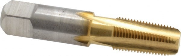 Standard Pipe Tap: 1/8-27, NPT, 4 Flutes, High Speed Steel, TiN Finish MPN:G127036T-S