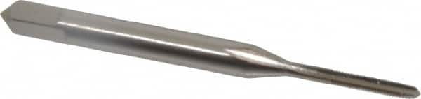 Straight Flute Tap: #0-80 UNF, 2 Flutes, Plug, 2B Class of Fit, High Speed Steel, Bright/Uncoated MPN:K008003AS